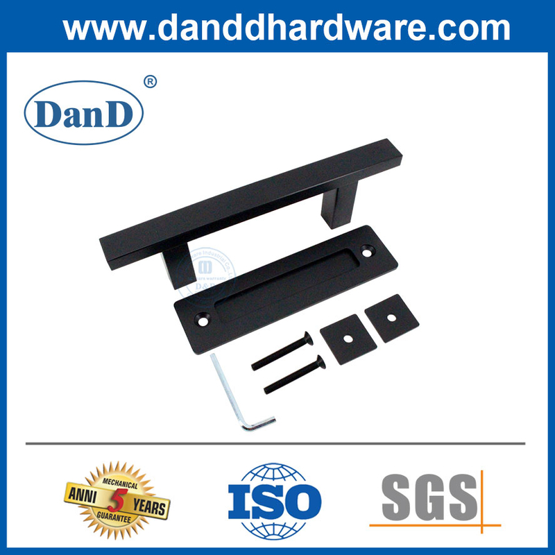 Ручка дверной дверей квадратная трубка из нержавеющей стали черная дверная ручки DDBD103