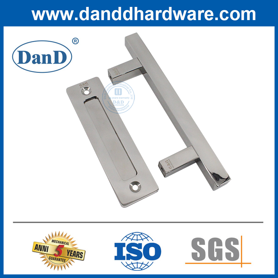 Современные дверные ручки сарая полированная из нержавеющей стали.