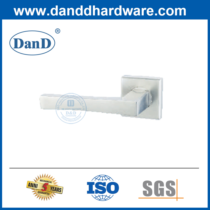 Внутренний квадратный рычаг ручки с серебряной дверью из нержавеющей стали DDSH059