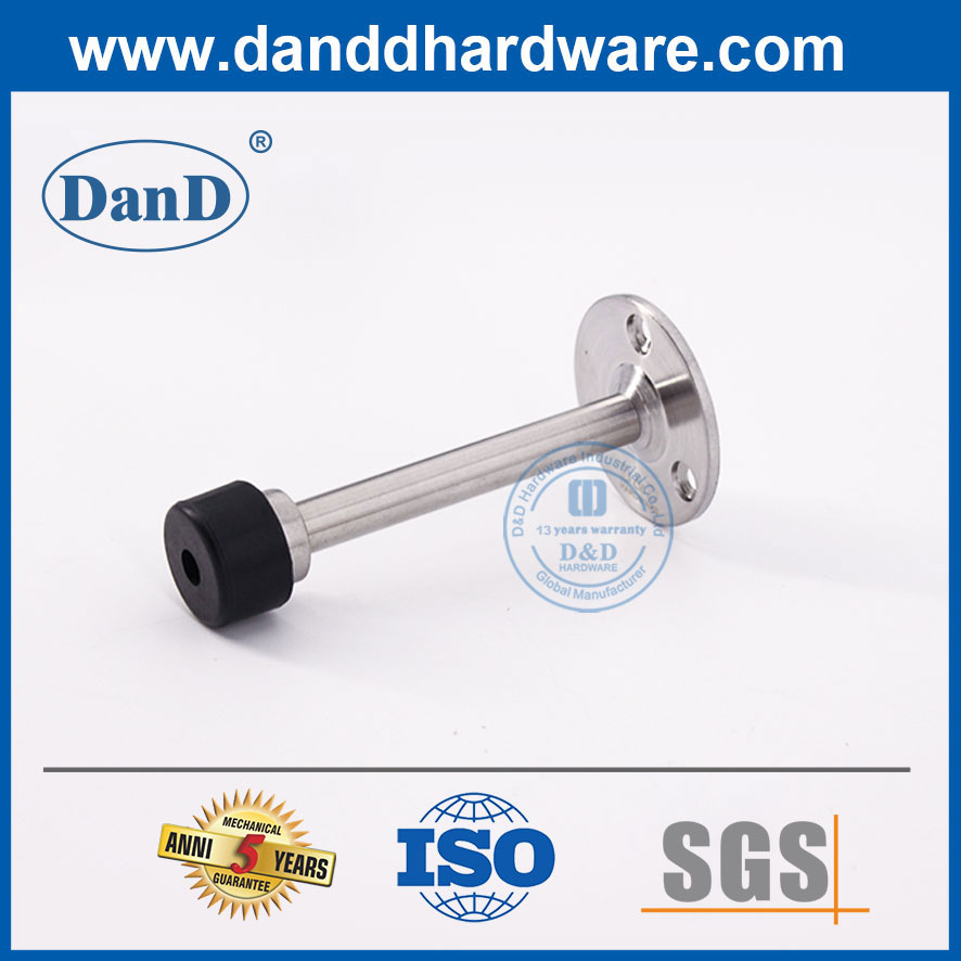 Тип настенного крепления черная резиновая дверь стоп в нержавеющей стали-DDDS018