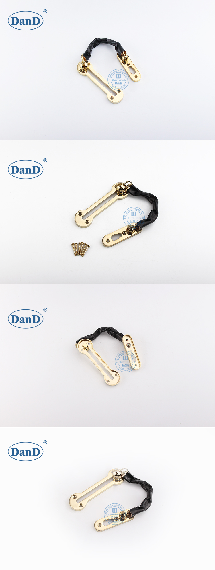 Полированная медная дверная цепь