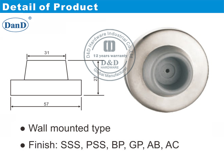 Внешняя дверная остановка-D и D Аппаратное обеспечение