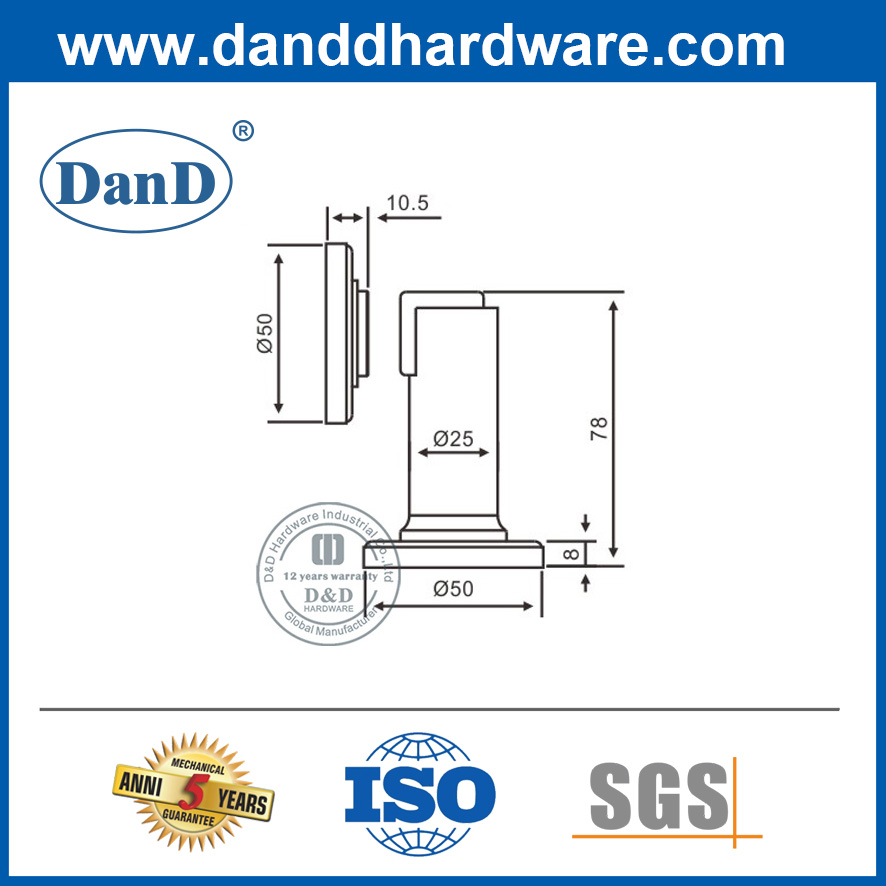 Лучший Desgin Zinc allou Magnetic Doord Держатель для основной дверной DDDS030