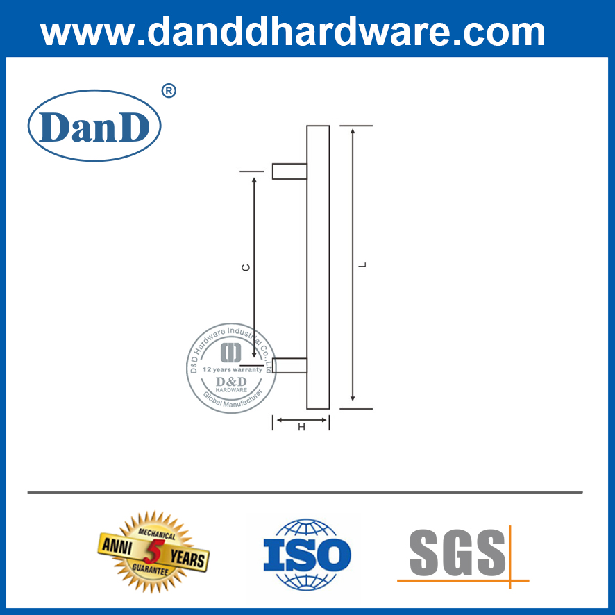 Уровень 304 квадратная форма T-Shape Double Side Glass Doul Draint Draint-DDPH016