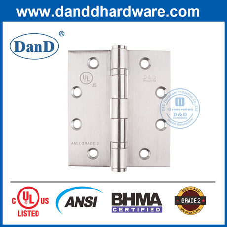 Степень 304 ANSI 2 класс 2 Полный вторник Fireproof шарнир для внешней двери-DDSS001-ANSI-2-4,5x4x3,4